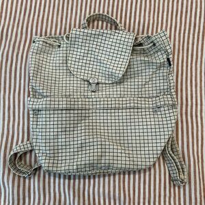 Discontinued Baggu Checked Canvas Backpack